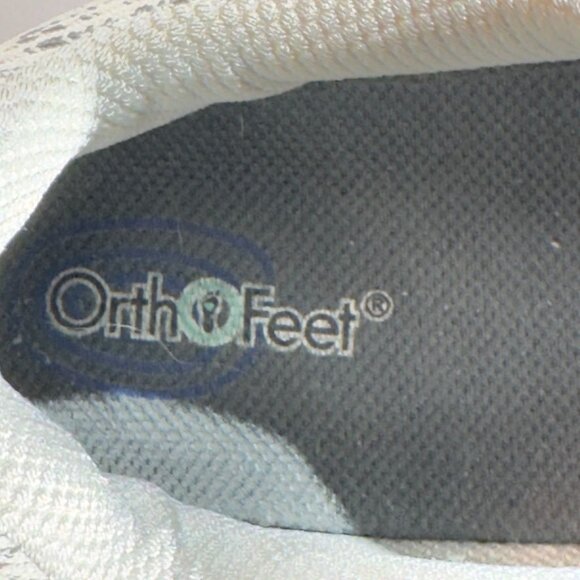 Orthofeet Womens Wide Fit Sneakers Size 12 D Silver/Gray Knit Mesh - Picture 10 of 11